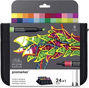 Winsor & Newton ProMarker Set, 12 Count, Essential Colors #1